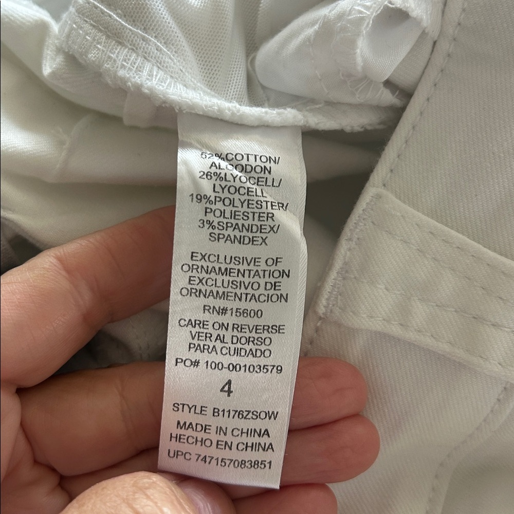 NWOT Democracy Cropped Ankle Skinny Jeans - White - Picture 6 of 6